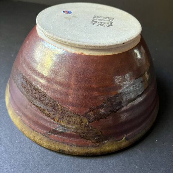 Vintage whitefish montana pottery bowl 8 inch serving - Picture 6 of 14